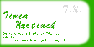 timea martinek business card